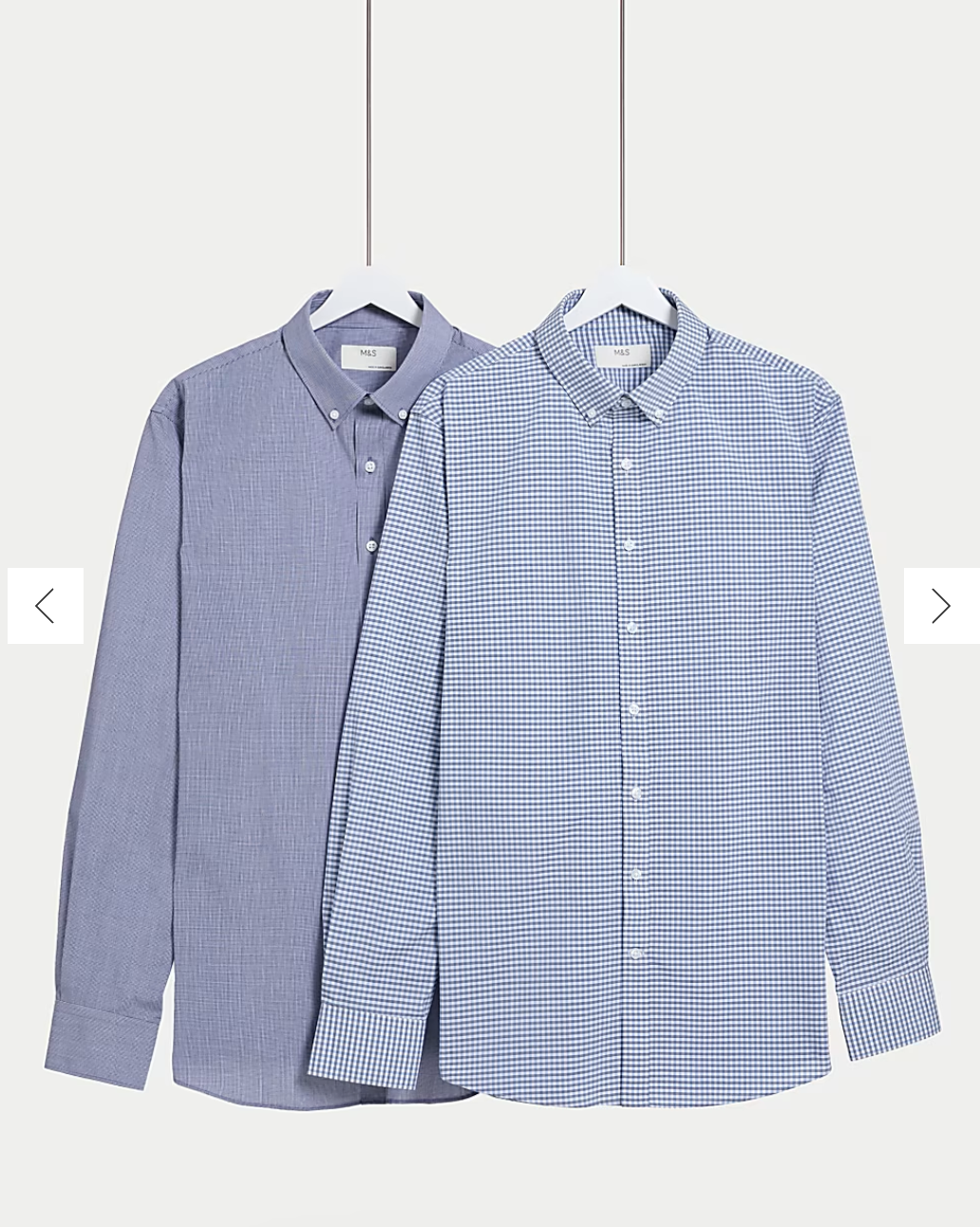 2pk Regular Fit Easy Iron Check Shirts
